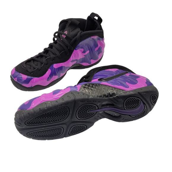 Nike NIB Air Foamposite Pro Black Court Purple Athletic Shoe Size Men's 10 - Picture 4 of 16